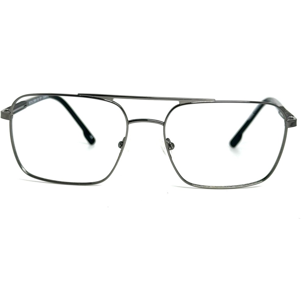 Advantage CV MT74 Gunmetal Aviator Square Eyeglass Frames 60-18-150